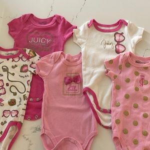 Juicy Couture baby outfits 0-3 months